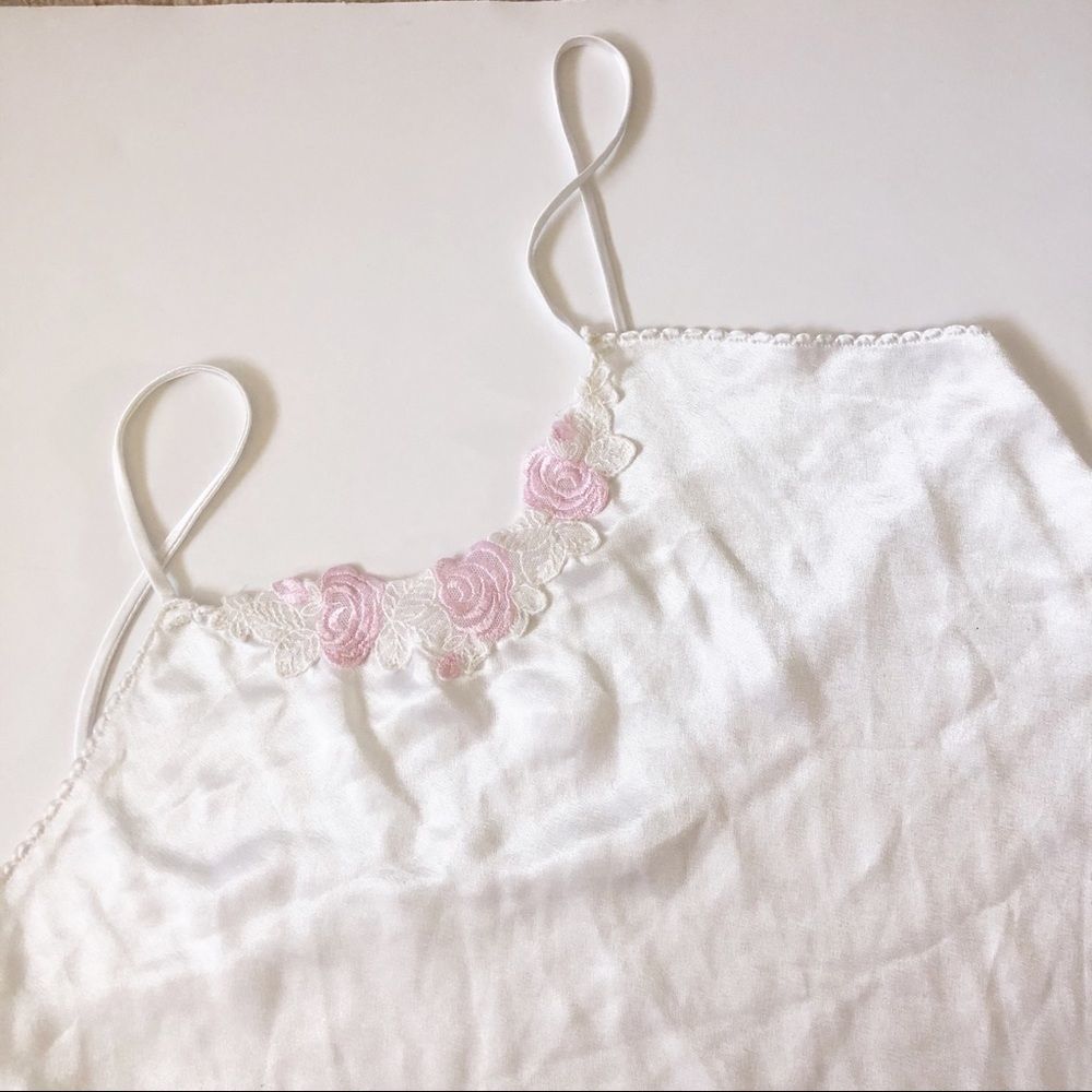 Vintage Lace Trim Slip Dress